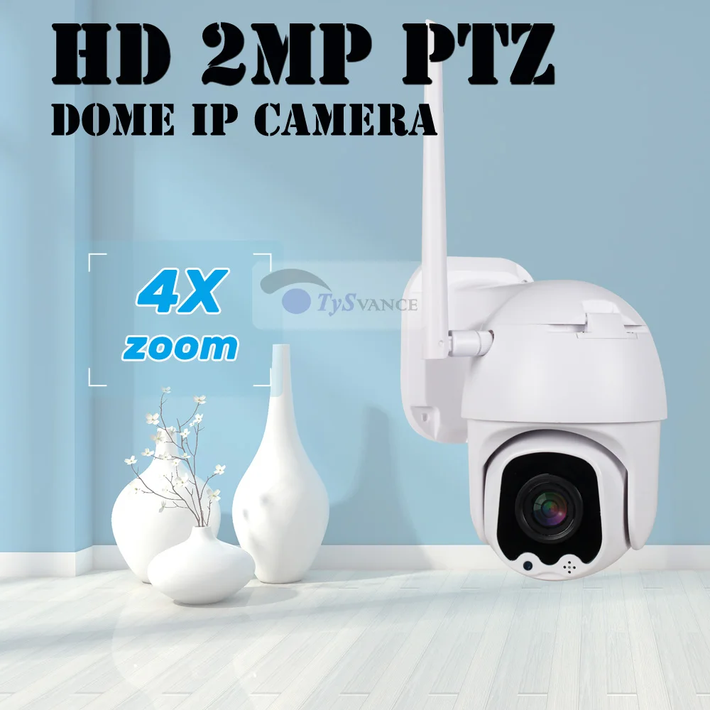 Мини ip-камера WiFi HD 2MP 1080P Беспроводная PTZ скоростная купольная 4X оптический зум CCTV двухстороннее аудио TF слот для карты безопасности наблюдения
