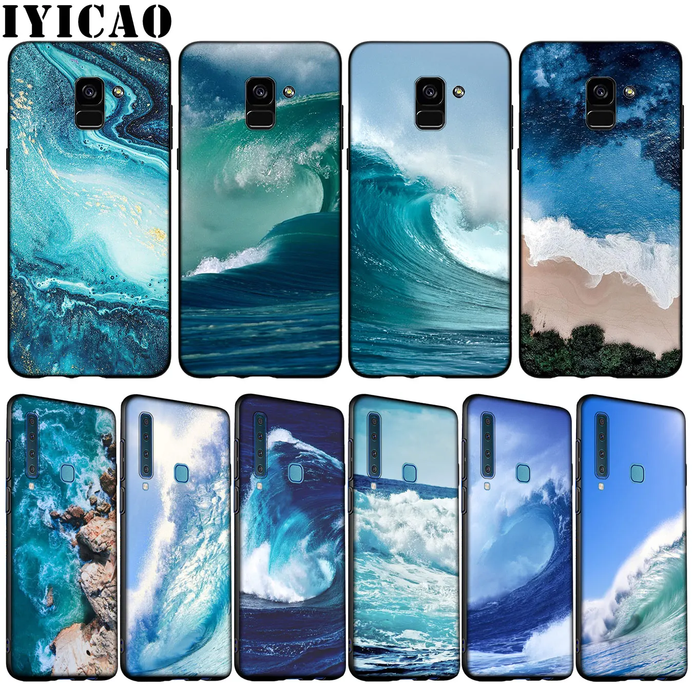 Blue Sea Wave Custom Soft Phone Case for Samsung Galaxy A51 A71 A81 A91 A41 A21 A11 A01 A2 Core J8 J7 J4 J6 Plus Prime 2018 |