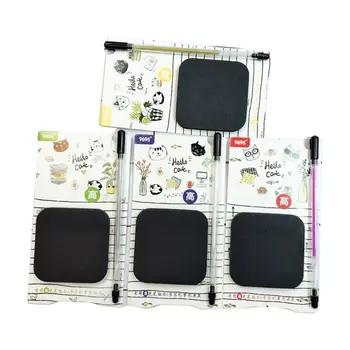

50 Sheets Black Sticky Notes with Fluorescent Pen Set Creative Office Stationery
