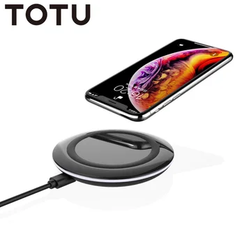

TOTU QI 10W Wireless Charger for iPhone XS MAX 11 Pro Max Samsung S9 Plus s9 Phone Charging Portable Phone Wireless Charger Pad