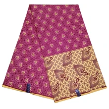 Африканская восковая ткань с принтом, настоящая голландская восковая ткань, высокое качество, полиэстер, швейная ткань для свадебного платья, 6 ярдов