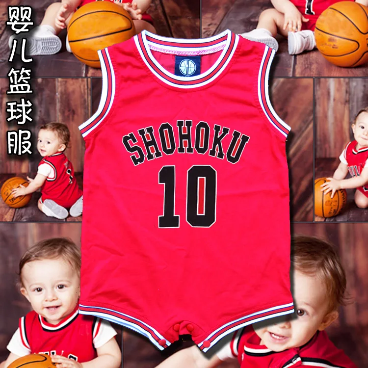 [Детский запас] аниме SLAM DUNK Sakuragi Hanamichi Косплей костюмы Детский комбинезон одежда 2 цвета горячая распродажа