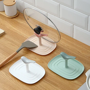 

Kitchen Storage Racks Cute Little Bird Shape Kitchen Shelf Home Plastic Anti-Slip Prevent Oil Spill Space Saver Holders