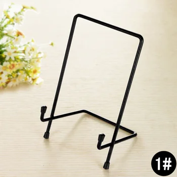 

Multi-purpose Metal Square Display Show Stand Holder Rack Base Home Decor Stand for Photo Picture Showing（Black Square 1）