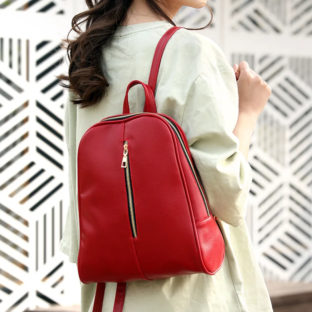 5# Демисезон Фабр женский модный кожаный рюкзак женский консервативный стиль на молнии Mochila школьная сумка дизайнерская женская сумка