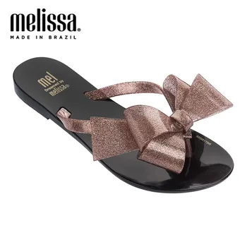 

Melissa Harmonic Bow Adulto 2020 Women Jelly Shoes Flat Slippers Sandals New Women Jelly Flip Flop Melissa Female Flat Shoes