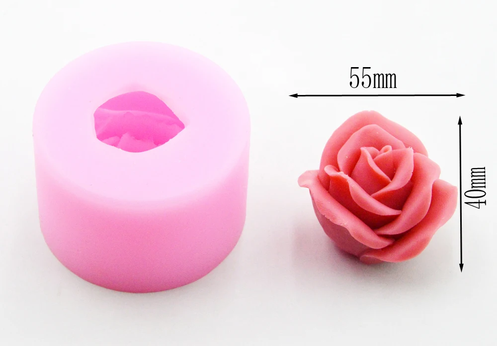3D Роза в форме цветка День рождения Свадьба Помадка Торт декоративный бордюр шоколад из силиконовой формы желе ручной работы мыло плесень