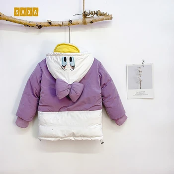 

Girl cotton jacket 2019 winter new children's thickened down cotton padded clothes cartoon boy girl baby thick warm coat