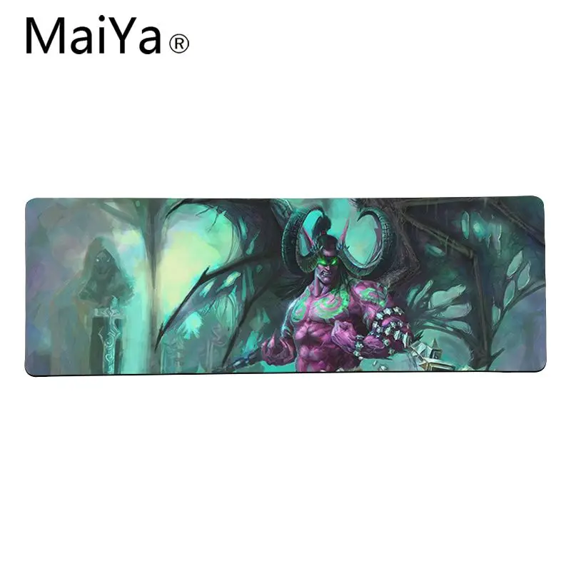 Lock Edge 40X90cm Maiya WOW World of Warcraft Thrall Illidan резиновый ПК компьютерный игровой коврик для мыши большой коврик для мыши клавиатуры коврик - Цвет: Lock Edge 40X90cm