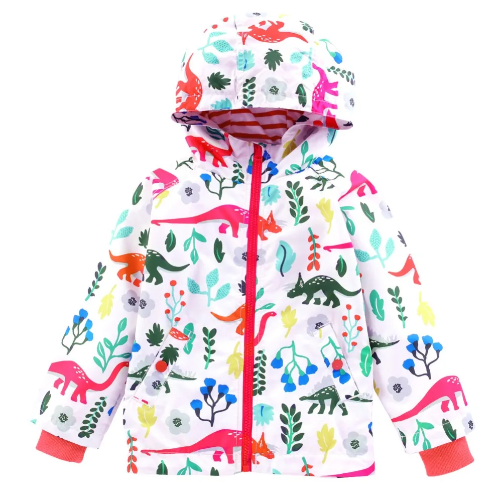Детские плащи для девочек и мальчиков; милый дождевик с принтом динозавра; ветрозащитная куртка с капюшоном; Детские костюмы для путешествий и дождя