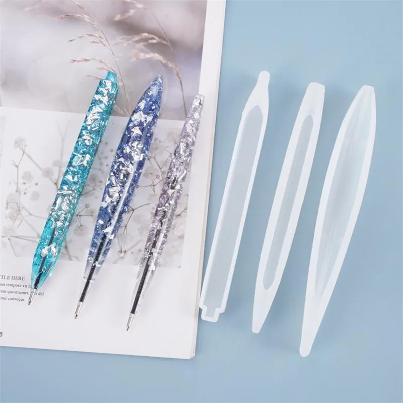 Transparent Handmade Ballpoint Pen Silicone Mold UV Resin Epoxy