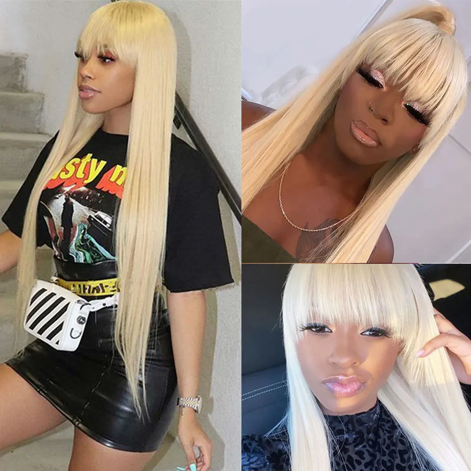 blonde bang wig