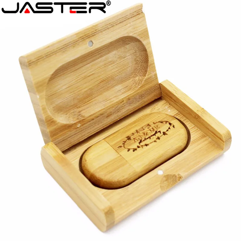 Флешка JASTER (более 1 шт. бесплатного логотипа) деревянная usb + коробка флеш
