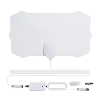 

HD 4K 25DB High Gain Tv antenna Digital TV Antenna 200 Miles Booster Active Indoor Aerial HD Flat Design 1080P TV Reciver