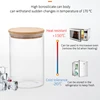 Mason Candy Jar For Spices Glass bamboo Cover Container Glass Jars With Lids Cookie Jar Kitchen Jars And Lids Wholesale 5