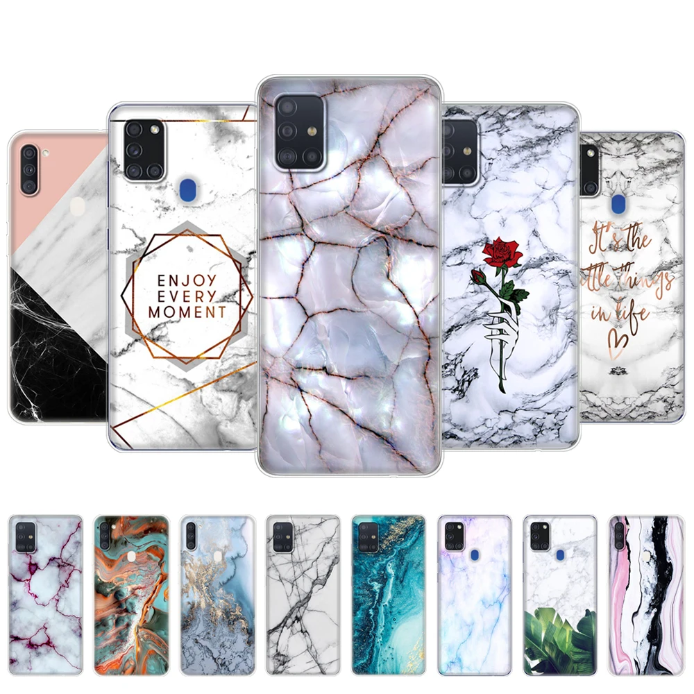Чехол для samsung galaxy A51 A71 A01 A2 CORE A81 A91 A41 A31 A21S A20S A50S A11 A30S M11 M21 M31 с мраморным рисунком |