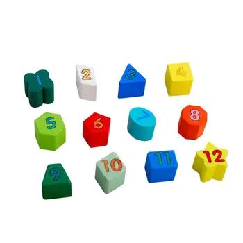 

1Set 1Set Wooden Time Clock Number Teaching Sorting Toys Building Blocks Puzzle Tools Kit for Kids Children Educational Toy
