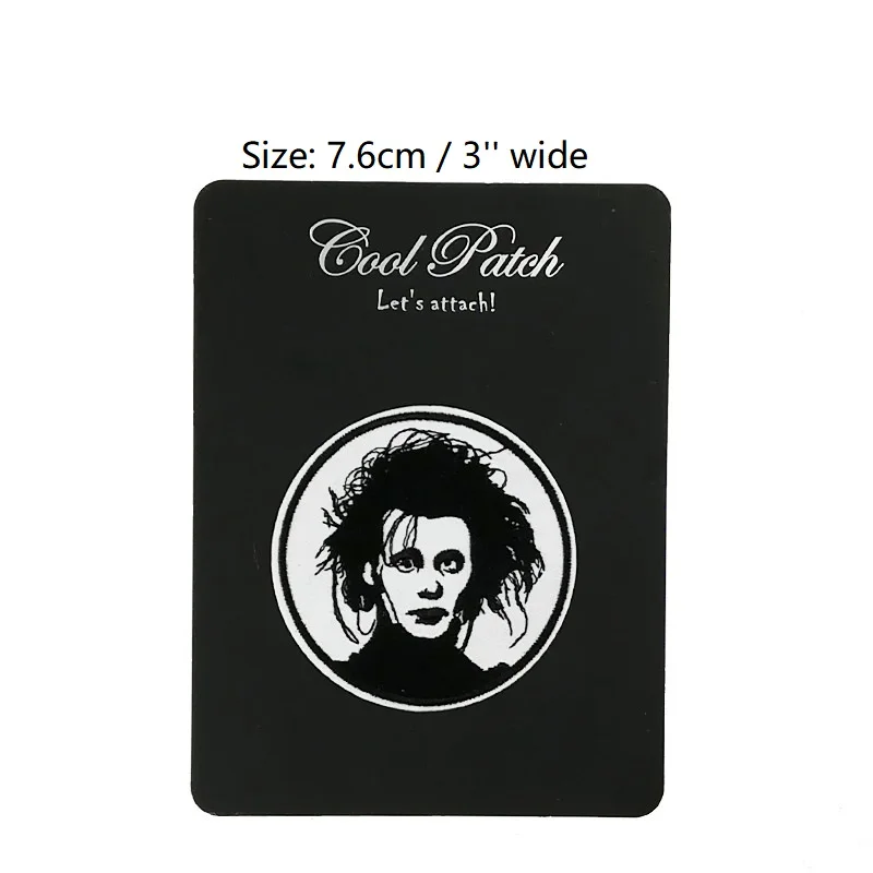 

Edward Scissorhands Embroidered Iron On Patches Gothic Clothing Classic Movie Tim Burton