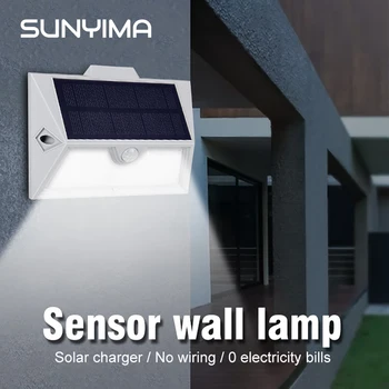 

SUNYIMA LED Solar Wall Light Outdoor Street Solar lamp Sensor Sunlight Waterproof Garden Stair Courtyard Pathway Lighting