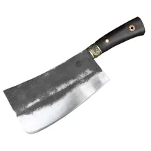 Ручной работы китайский разделочный кухонный нож полный Tang шеф-поварский нож кованый стальной костяной нож для нарезания широкие мясоразделочные ножи