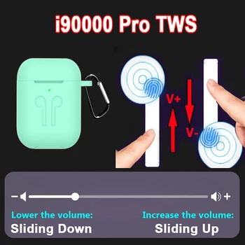 

Original i90000 Pro TWS Arie 2 Wireless Earphone Bluetooth 5.0 Earphone Sliding Volume Adjustment Earbuds PK i5000 i100000 tws