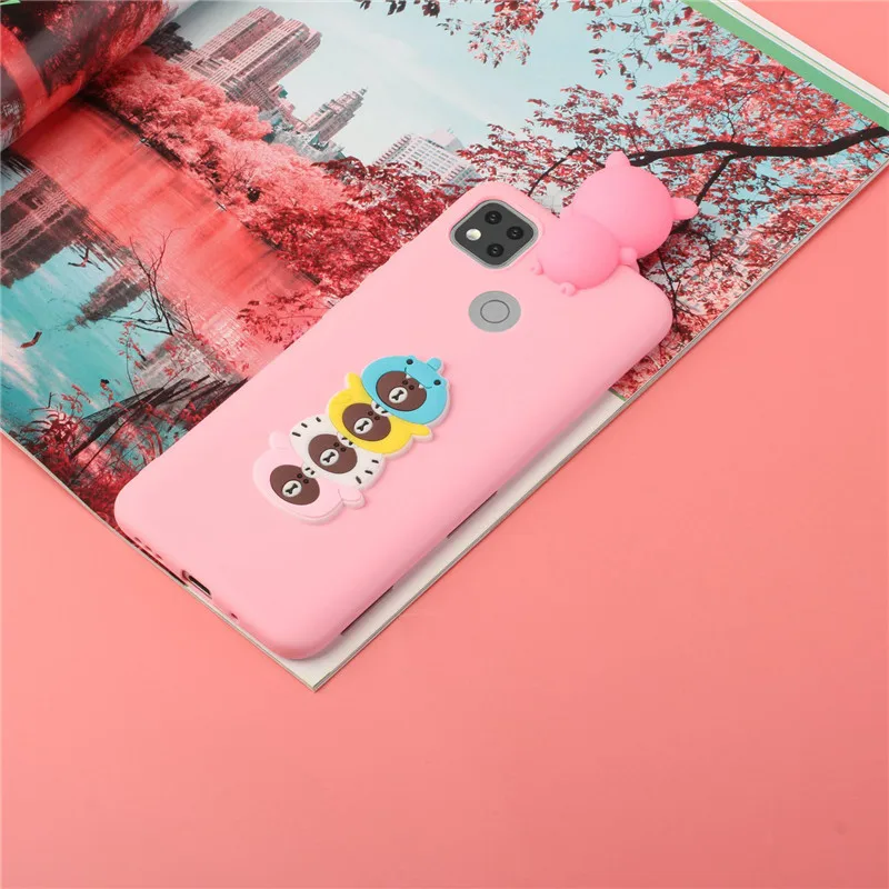 xiaomi leather case For Etui Xiaomi Redmi 9 Case Coque on for Xiaomi Redmi 9 C 9C 9A Cover 3D Doll Toys Soft Silicone Phone Case Redmi9A 9C Fundas cases for xiaomi blue