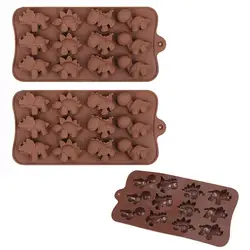 2Pcs Silicone Mould Dinosaur Chocolate Mold Non-stick Mini Chocolate Cartoon Dinosaur Mold DIY Mold For Baking Chocolate Jell