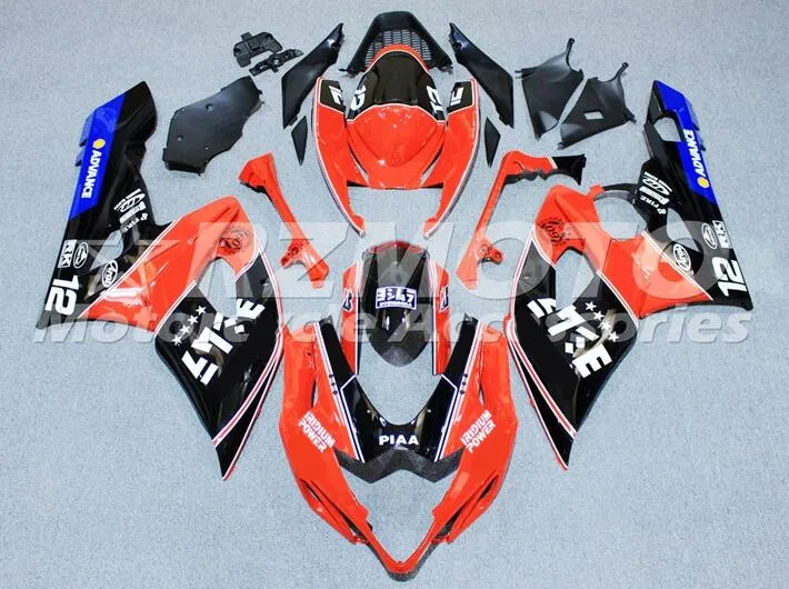 ABS мотоцикл Полный обтекатели комплект подходит для Suzuki GSX-R1000 K5 2005 2006 GSXR1000 05 06 Кузов Набор черный красный