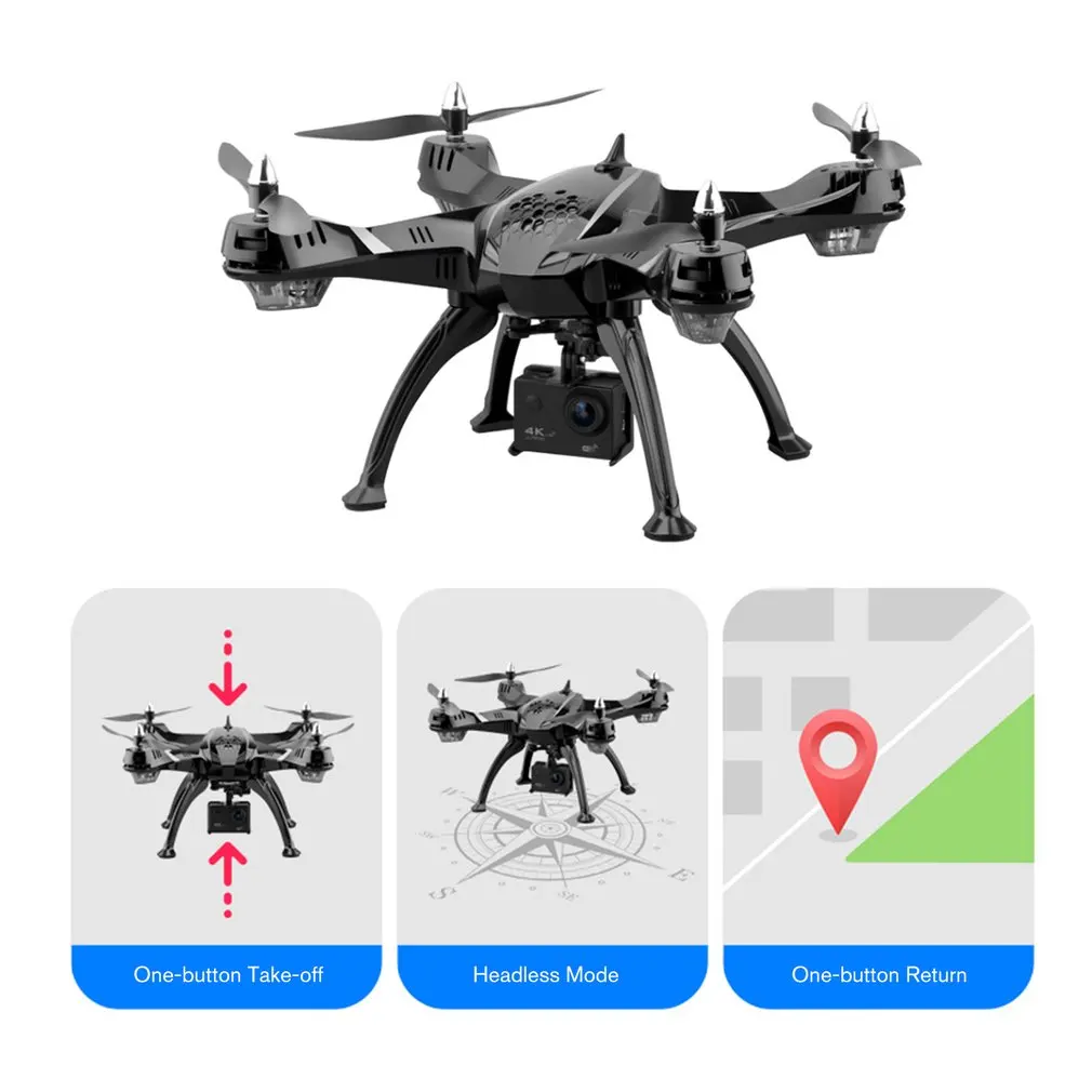 Gps Дрон с 1080P HD камерой 5G FPV видео в реальном времени RC Дрон следить за мной бесщеточная высота удерживания Спортивная камера самолет