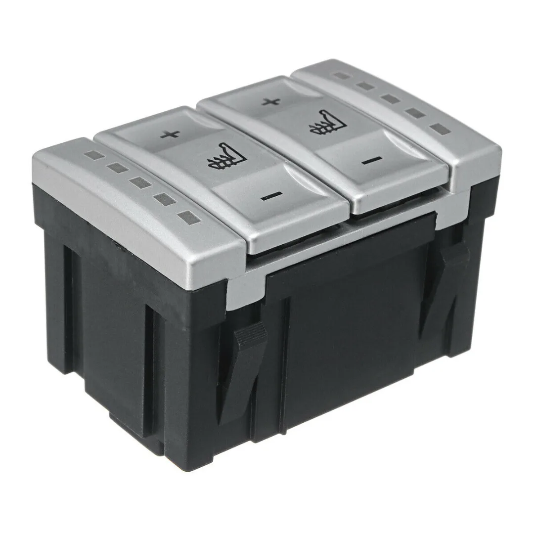 Mayitr 1pc Car Heated Seat Button Switch Silver Black BS7T19K314AB For Ford Mondeo MK4 Galaxy MK3 S-MAX