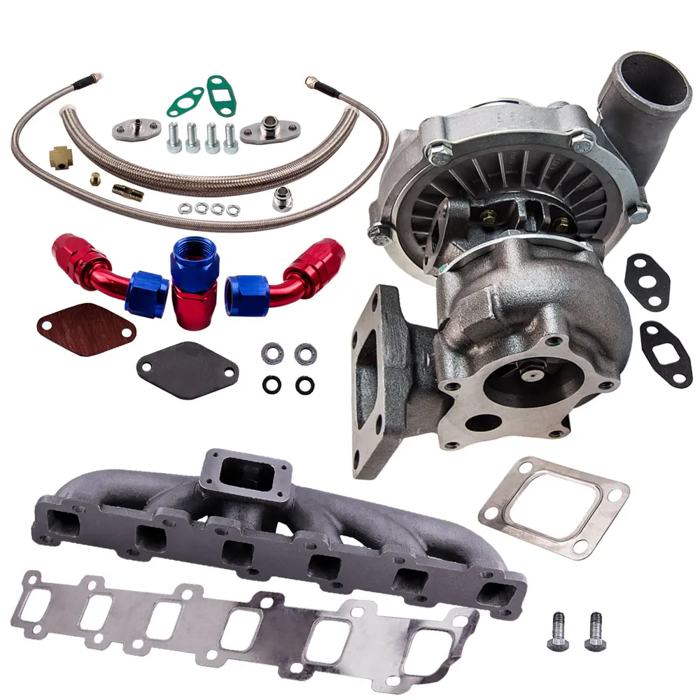 T04E T3T4 Turbo +oil Line +Td42 Manifold For Nissan TD42 External
