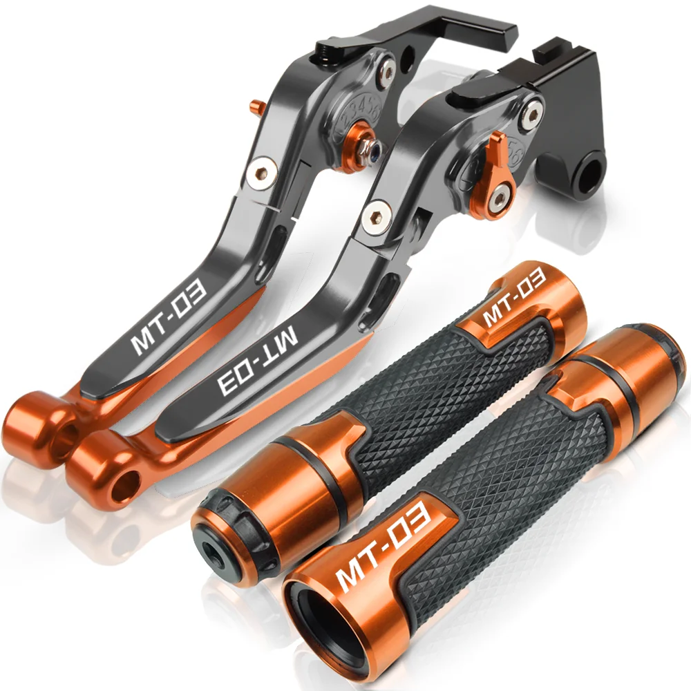 orange1 Для YAMAHA MT-03 MT03 MT 03 мотоциклетные регулируемые складные тормозные рычаги сцепления рукоятки конец - Цвет: orange1