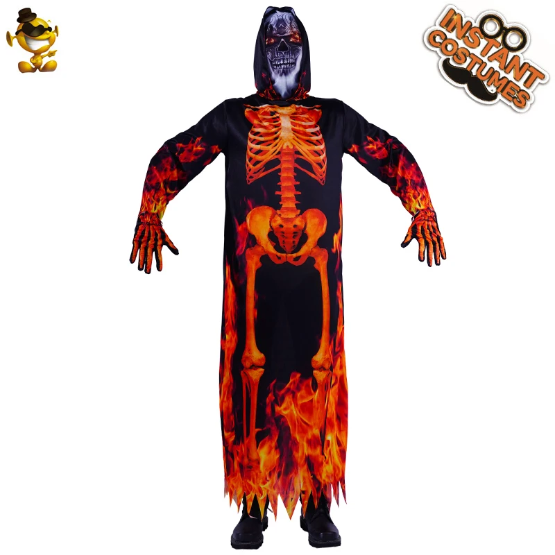 WIM 56661 Fasching Karneval Halloween Herren Kostüm Skull Master Phantom Dämon 