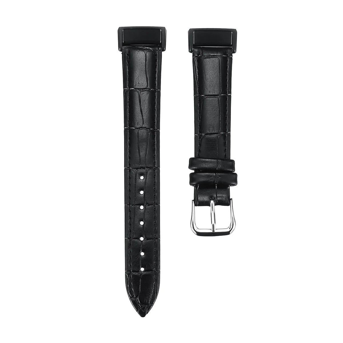 Black Сплав кожа спортивные часы полосы замена фитнес-ремень для Fitbit Зарядка 3 ремешок Браслеты Браслет ремень аксессуары - Цвет: Black