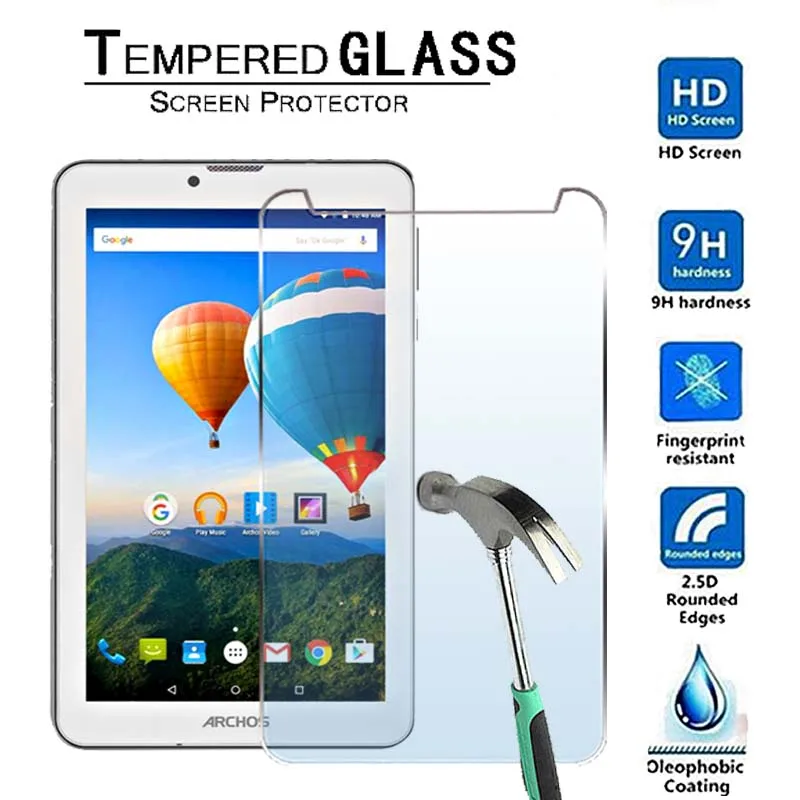 

For ARCHOS 70 Xenon Color-9H Premium Tablet Tempered Glass Screen Protector Film Protector Guard Cover