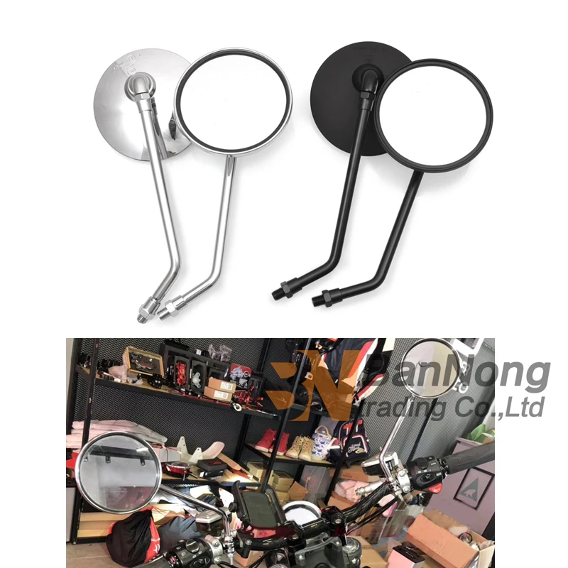 Круглые мотоциклетные зеркала заднего вида Cafe Racer для Piaggio VESPA Spring GTS300 Triumph T100 Benelli