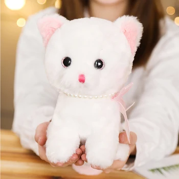 

kawaii Soft Stuffed Plush White Fox Cute Cartoon Animals Doll Xmas kids Birthday Gift for Girlfriend Children's Room Decorations