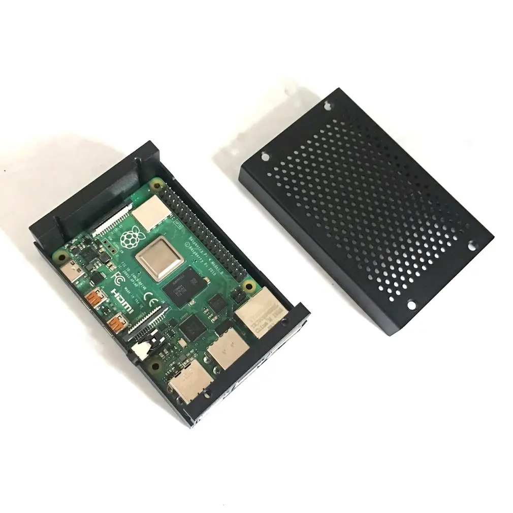 Алюминиевый Чехол для Raspberry Pi 4, черный корпус, серебристый корпус, металлический корпус для RPI 4, Модель B, сменная коробка