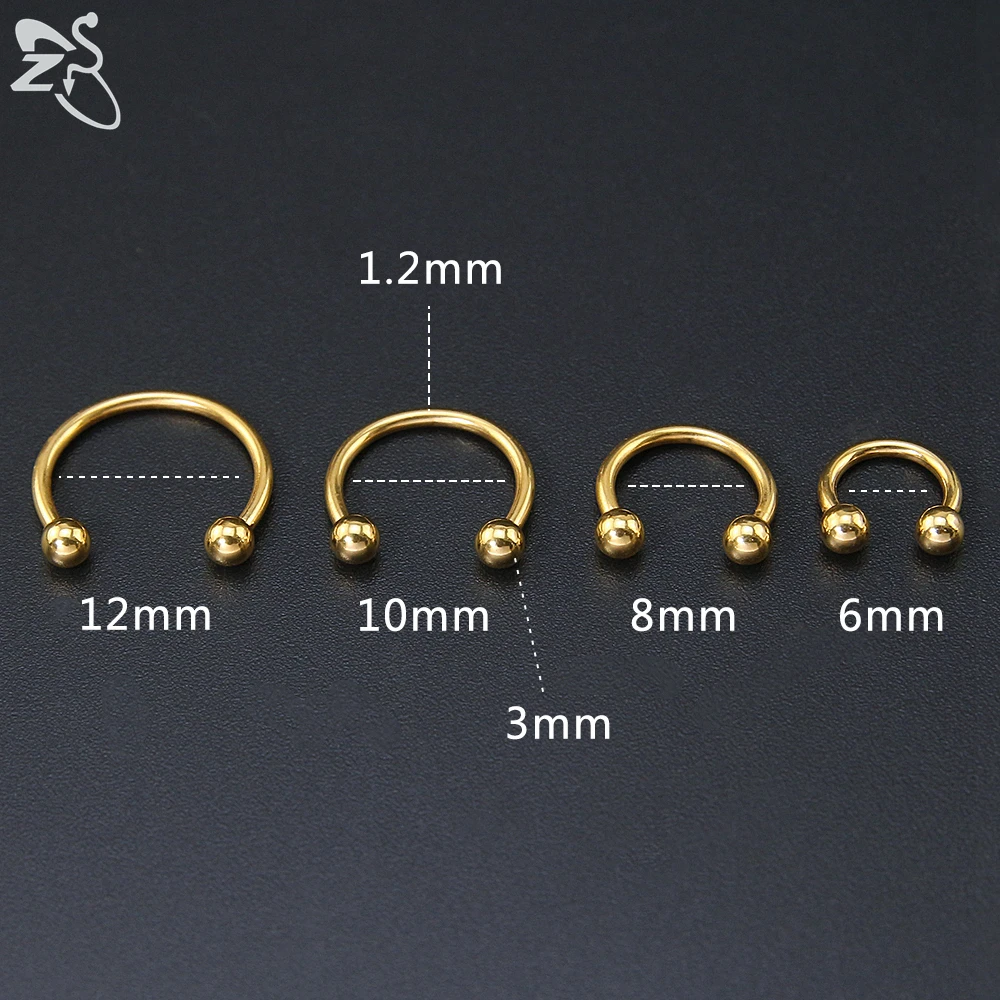 Piercing jewelry 1 PC 316L Stainless steel Nose ring 14G 16G Nose piercings Helix ear piercing Women men Septum rings Body piercing