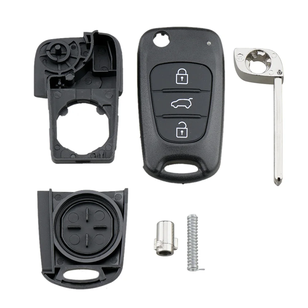 Remote Folding Key Shell Case 3 Buttons Fob For Hyundai I20 I30 IX35 I35 0U 