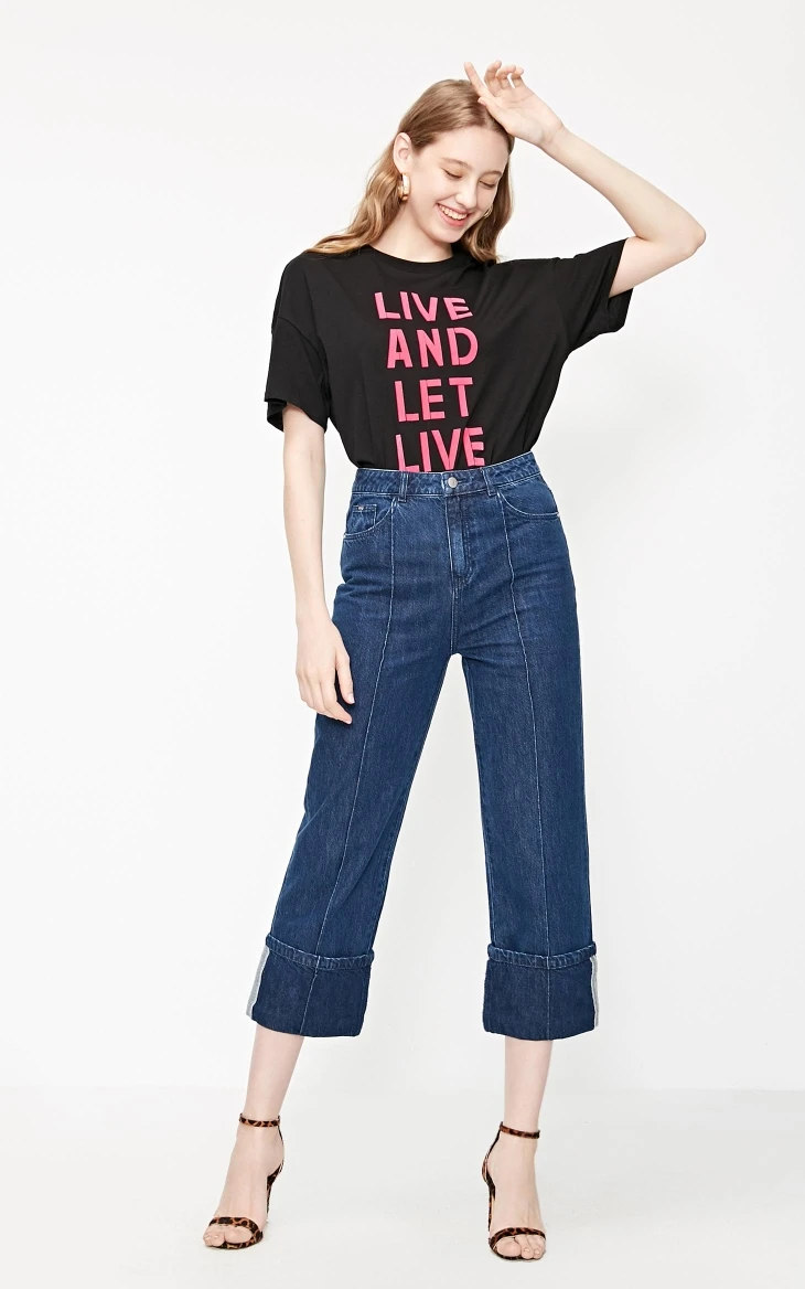 Vero Moda женские джинсы с широкими штанинами из хлопка | 31926I538