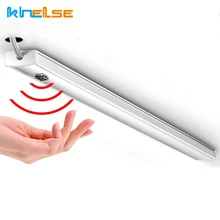 Современный LED лампы для кабинета ручная развертка Сенсор переключатель Спальня шкаф для одежды шкаф Ночной светильник светодиодный полосы линии светильник Кухня бар бра