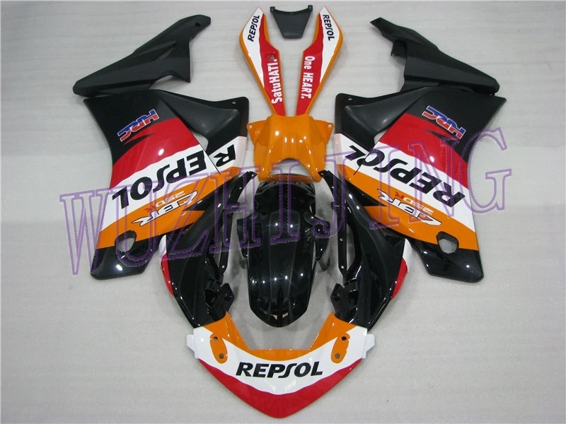 Комплект обтекателей для Honda Cbr250rr 11 12 Пластик Обтекатели для Honda Cbr250rr 2012 repsol кузов CBR250 RR 2011 - Цвет: INJECTION mold