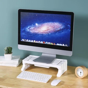 

Plastic Monitor Stand Riser Computer Desk Organizer Strong Laptop Stand Desk Holder for Notebook Mobile Phone PC Screen Riser