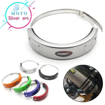 

Fit Universal Motorcycle Fit 100 MM-140 MM Hexagonal exhaust racing oval can black protective cover