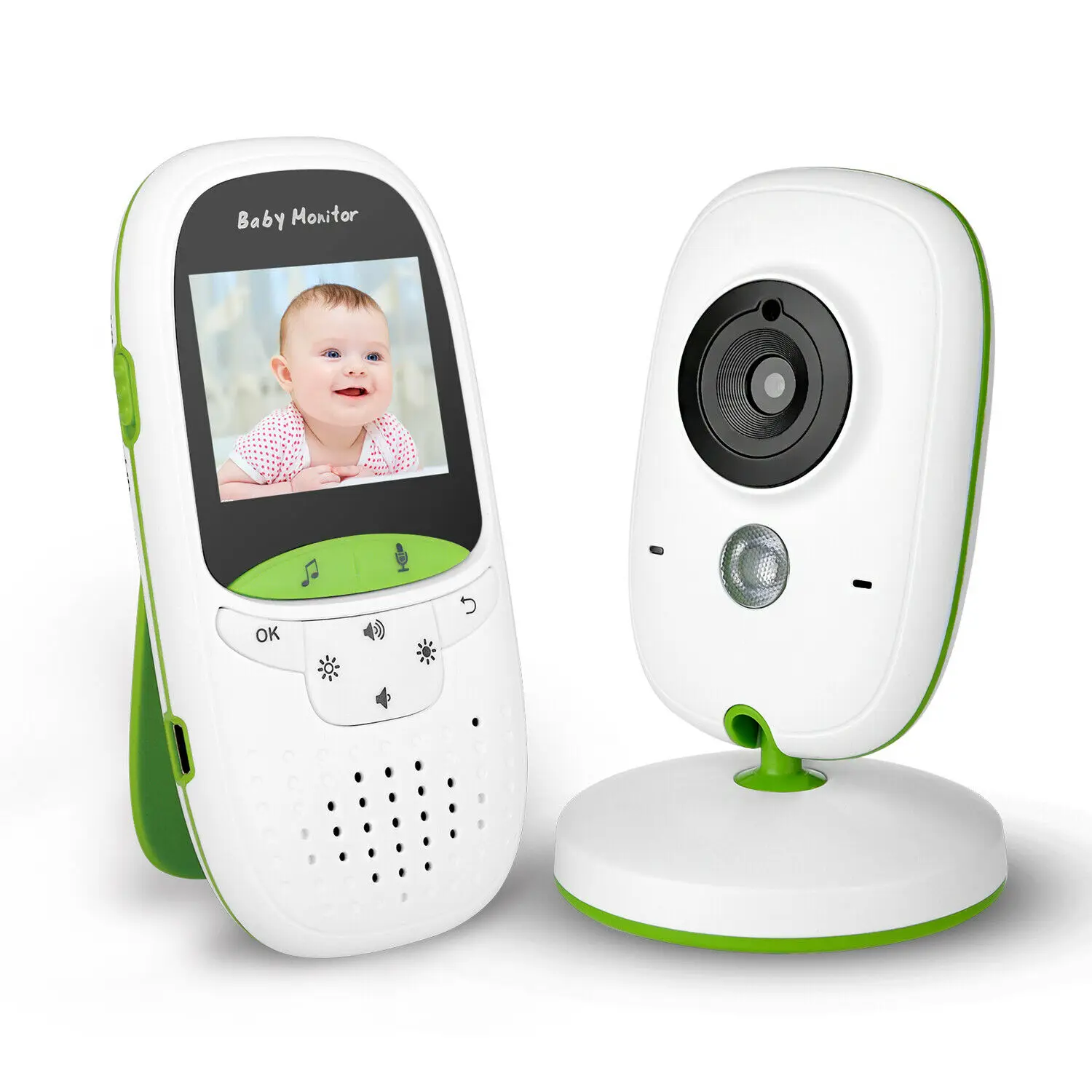 Wireless 2.4GHz Digital LCD Video Baby Monitor Camera Night Vision 2-Way Talk 