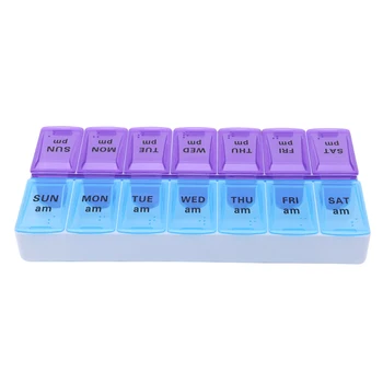 

14 Holes 7 Days Weekly Portable Multifunctional Pill Medicine Holder Organizer Container Medical Kit