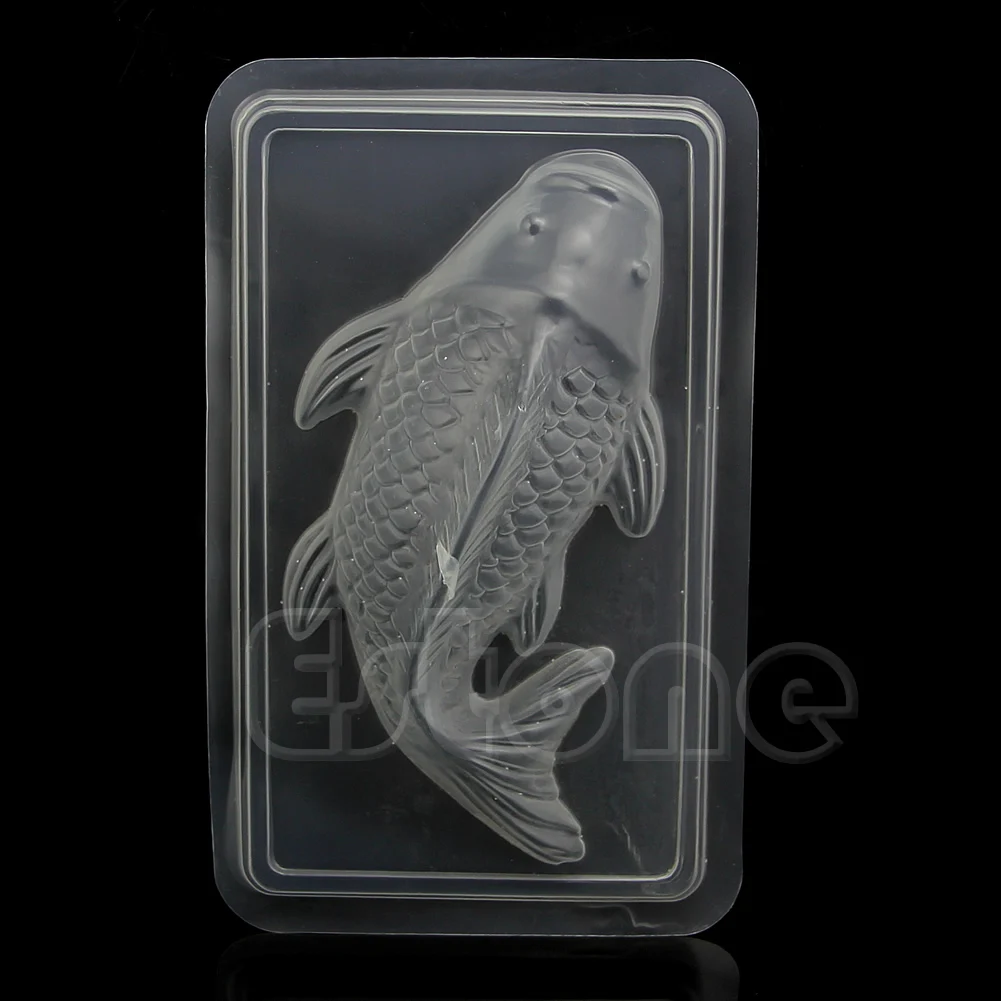 3D Koi рыба пластиковый торт шоколадная форма желе ручной работы форма для выпечки DIY D5BD - Цвет: Medium Koi Fish