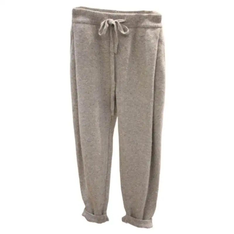 Autumn 2020 New Women Pants Korean Version Sets of Pure Colors High Waist Bottom Hallen Trousers Knitted Pants