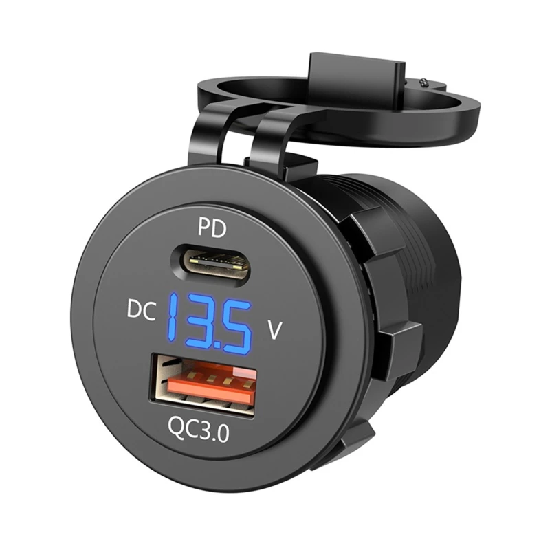 Водонепроницаемость IP66 12 В источник питания постоянного тока QC3.0 двойной разъем